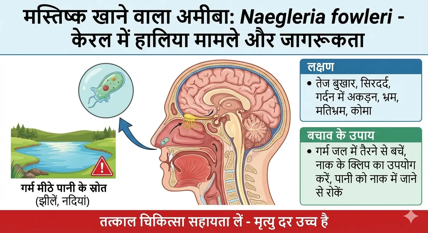 केरल में दो लोगों की जान लेने वाला मस्तिष्क खाने वाला अमीबा क्या है?