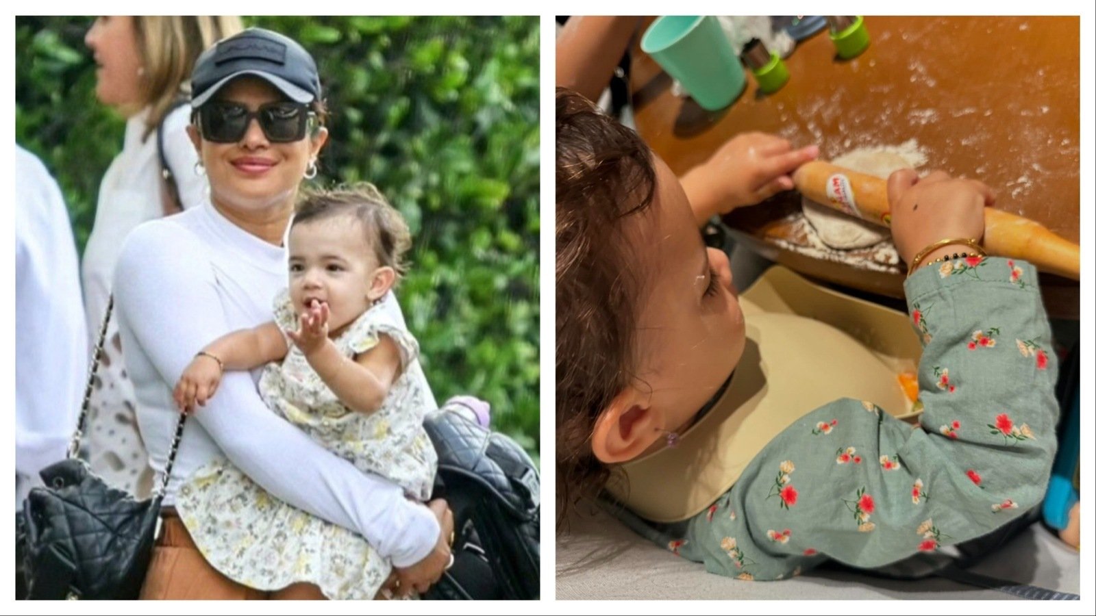 प्रियंका चोपड़ा ने बेटी मालती मैरी की रोटी बनाते हुए
