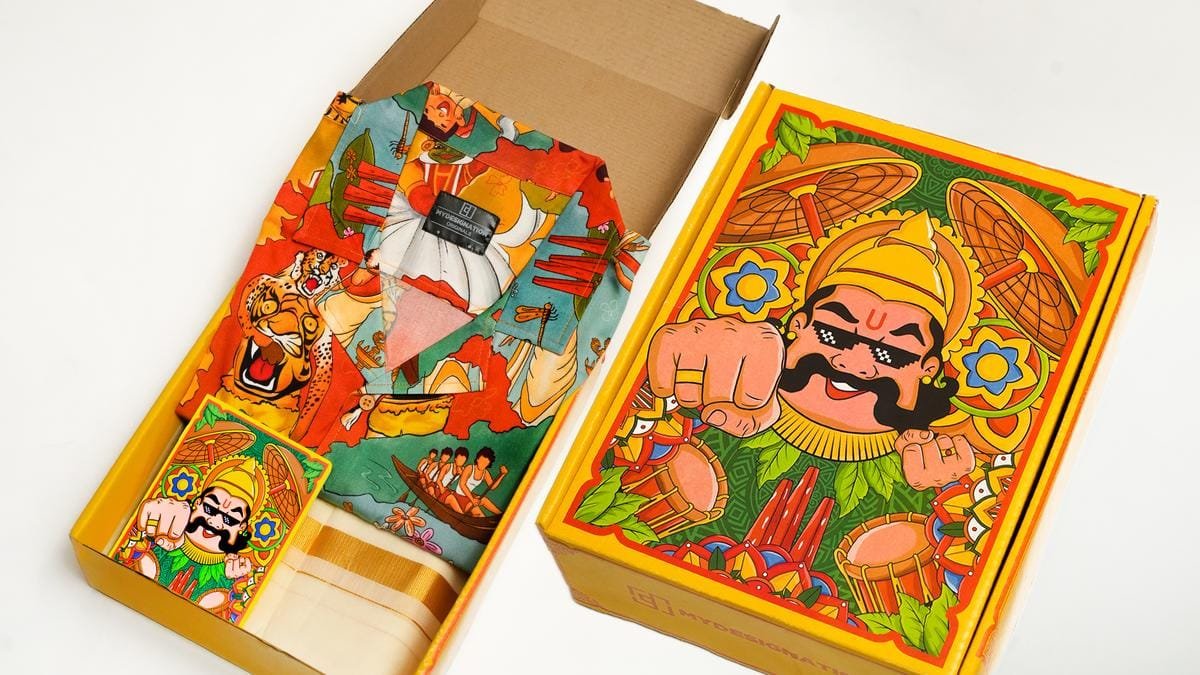 माई डेजिग्नेशन ने ओणम के लिए केरल थीम पर आधारित वस्तुओं का एक विशेष बॉक्स तैयार किया है