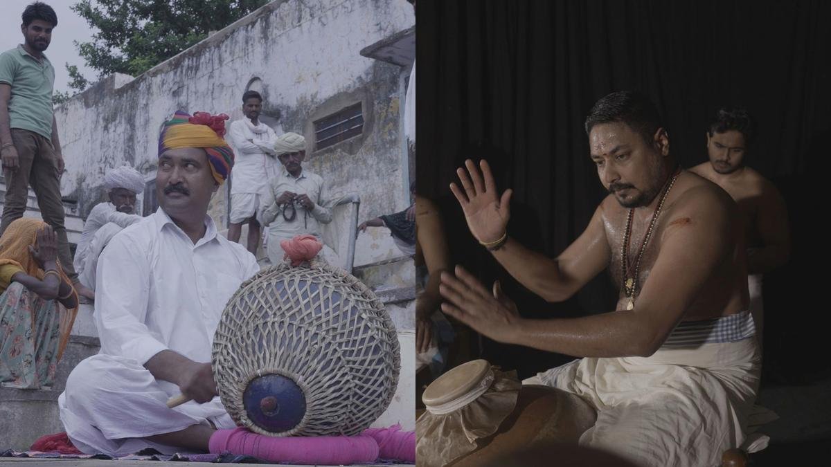 रॉयस्टेन एबेल और रंजीत बरोट बेंगलुरु में परकशन कार्यक्रम प्रस्तुत करते हुए