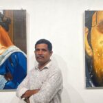 कला निर्देशक रैवेस ने तिरुवनंतपुरम में अपने तेल चित्रों का प्रदर्शन किया