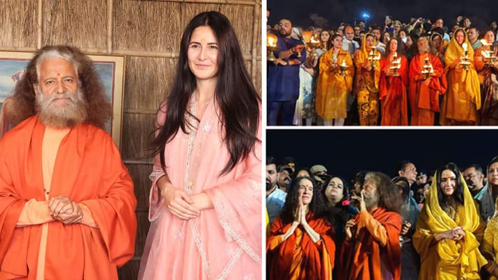 कैटरीना कैफ, अन्य सेलेब्स के बीच रवेना टंडन महा कुंभ 2025 में गंगा आरती में भाग लेते हैं