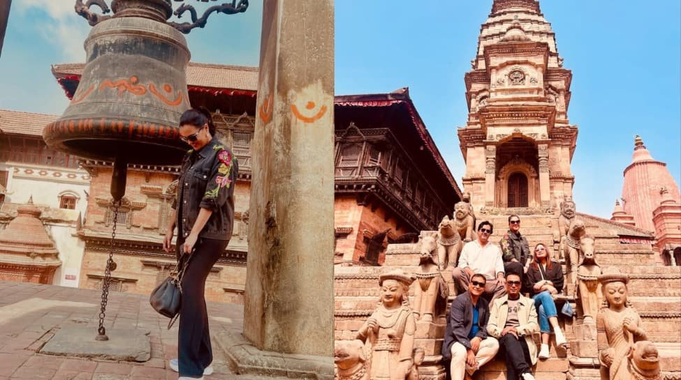 लारा दत्ता नेपाल में एक आध्यात्मिक यात्रा पर लगती है, मंदिरों और स्थानीय बाजारों का दौरा करती है