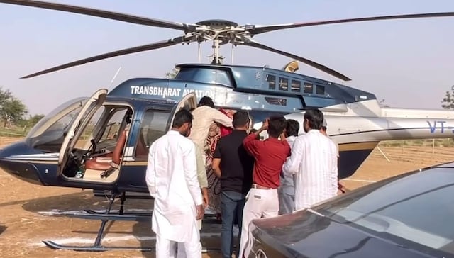 दूल्हा दुल्हन के 10 वें पास के लिए हेलीकॉप्टर में एक जुलूस लाया, खर्च कितना आया?