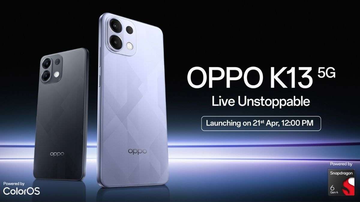 Oppo K13 21 अप्रैल को 7000mAh की बैटरी, स्नैपड्रैगन 6 जनरल 4 और अधिक के साथ लॉन्चिंग