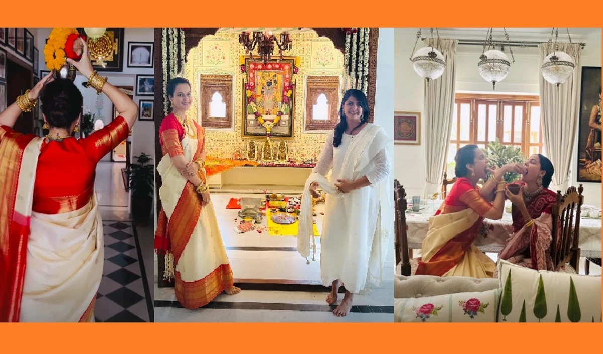 कंगना रनौत अक्षय त्रितिया को सांसद हाउस में स्थानांतरित कर दिया, दिल्ली के चाट का आनंद लिया