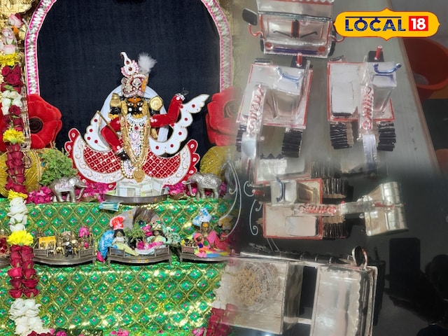 चांदी के ट्रक ने भगवान को पेश किया और लोग पोकलैंड, मेवाड़ में सवरा सेठ में स्तब्ध रह गए