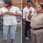 ... जब लेडी इंस्पेक्टर गुस्सा हो जाता है, तो सररा ट्रक ड्राइवर के बाल और खींचता है