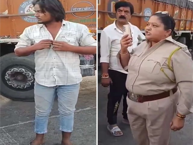 … जब लेडी इंस्पेक्टर गुस्सा हो जाता है, तो सररा ट्रक ड्राइवर के बाल और खींचता है