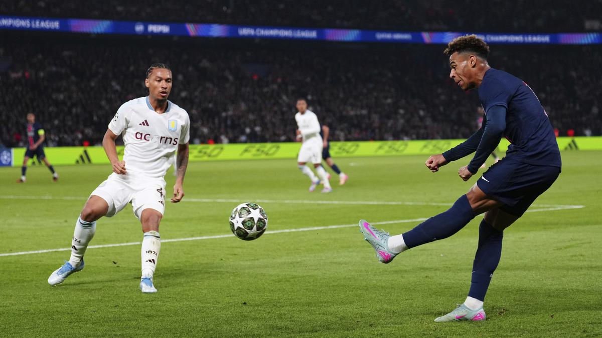 डौए फिर से पीएसजी टेम एस्टन विला के रूप में चमकता है