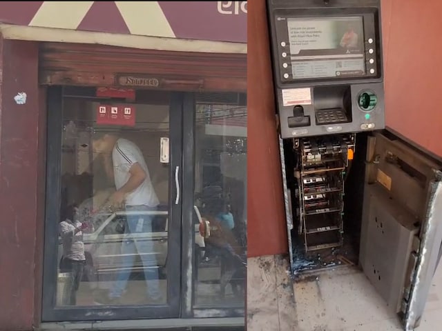 युवक स्विफ्ट कार से ताशन में उतरा, एटीएम में प्रवेश किया और कैमरे को देखा