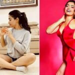 हरे रंग के आंगन, सामने लॉन और एक छत की बालकनी के साथ विभिन्न भारतीय शहरों में रशमिका मंडनस लक्जरी तेजस्वी घरों के अंदर कदम - पिक्स में