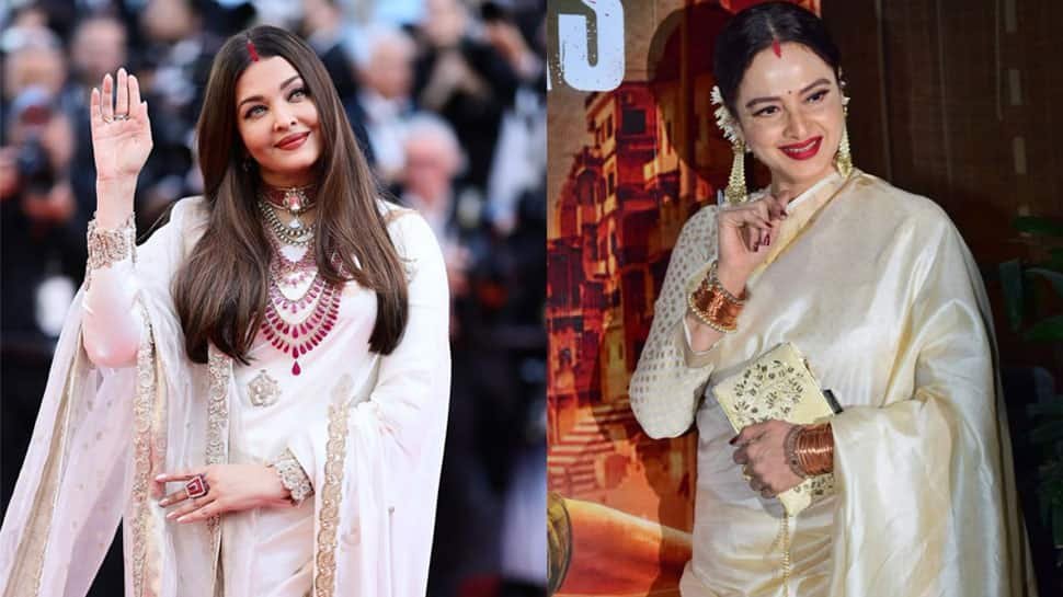ऐश्वर्या रईस बोल्ड रेड सिंदूर व्हाइट साड़ी पहली बार कान्स 2025 में प्रशंसकों द्वारा कोर कोर मोमेंट के रूप में है!