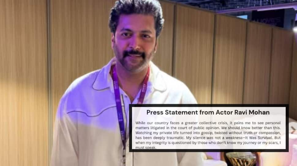 तमिल अभिनेता रवि मोहन ने पत्नी आरती द्वारा आरोपों से इनकार करते हुए बयान दिया, पितृत्व का बचाव किया और सुंदर साथी केनिशा को स्वीकार किया