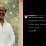 रजनीकांत ने ऑपरेशन सिंदूर का समर्थन किया, भारतीय सेना की प्रशंसा की, पीएम मोदी: 'पूरा राष्ट्र आपके साथ है'