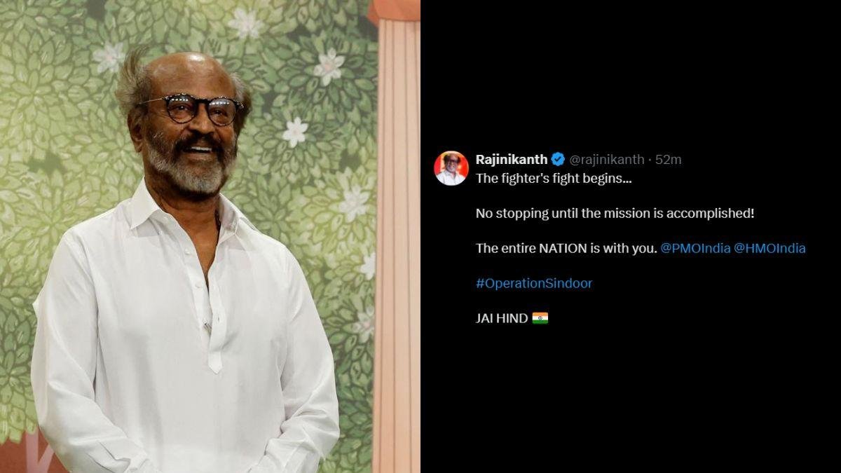 रजनीकांत ने ऑपरेशन सिंदूर का समर्थन किया, भारतीय सेना की प्रशंसा की, पीएम मोदी: 'पूरा राष्ट्र आपके साथ है'