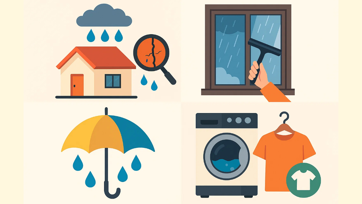 कपड़े की देखभाल के लिए वाटरप्रूफिंग; अपने घर के मानसून को तैयार करने के लिए टिप्स