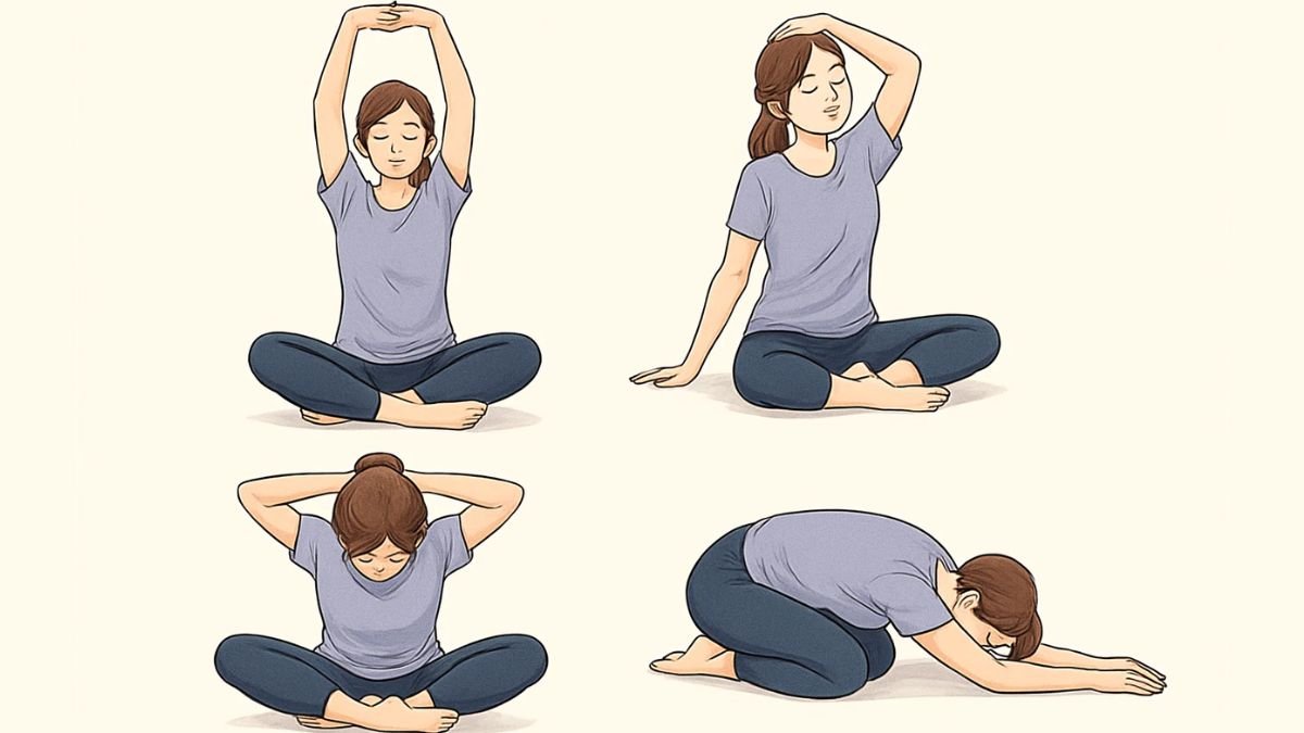 तनाव राहत के लिए योग: 5 स्ट्रेच आप हर दिन तनाव कम करने के लिए कर सकते हैं, तनाव, तनाव