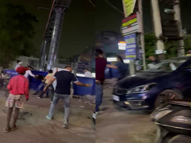 वाहन को मध्य सड़क पर पार्क किया गया था, वकील और दोस्त को हटाने के लिए सींग को हटाने के लिए पीटा गया था