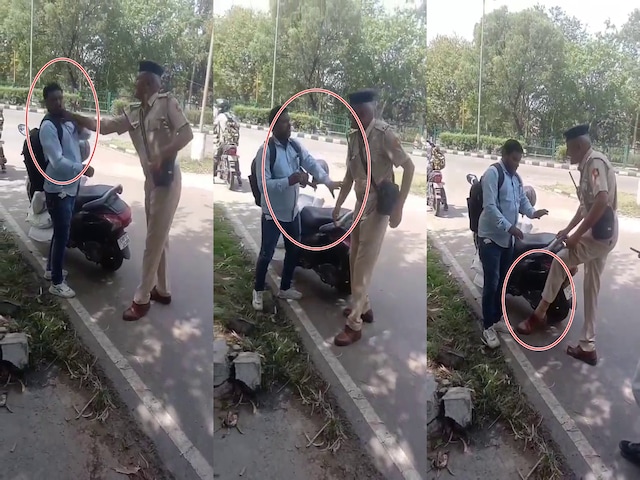 वीडियो: चंडीगढ़ पुलिस के एएसआई थप्पड़ स्कूटी ड्राइवर