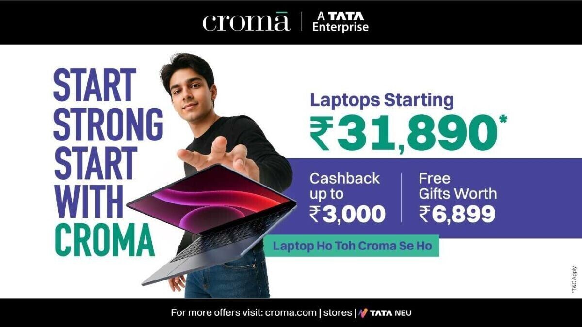 क्रोमा की मेगा स्टूडेंट सेल लाइव है: अपराजेय प्रिसिस में एआई लैपटॉप, टैबलेट और मैकबुक खरीदें: ऑफ़र की जाँच करें