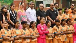स्वीटी देवी जिंक फुटबॉल गर्ल्स एकेडमी लॉन्च में युवा एस्पिरेंट्स को प्रेरित करता है