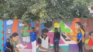 बेंगलुरु के केआर पुरम में एक दीवार पर युवा-नेतृत्व वाली भित्ति चित्रण सफलता