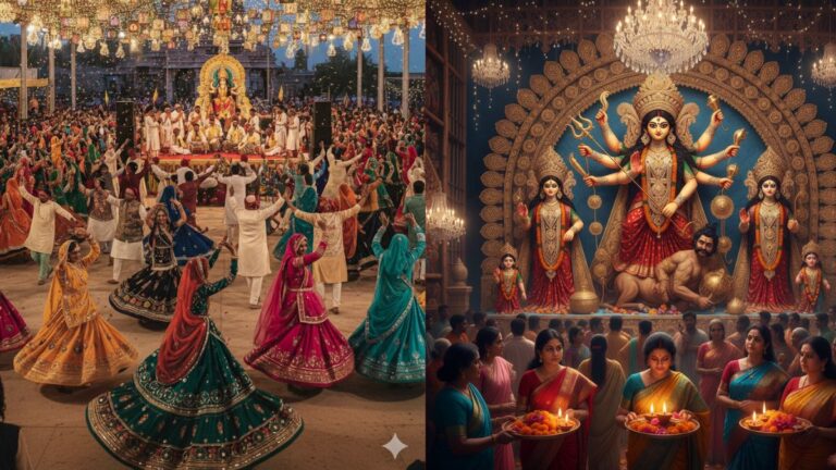 मिथुन नैनो केले पर इन संकेतों के साथ दुर्गा पूजा, डांडिया तस्वीरें बनाएं