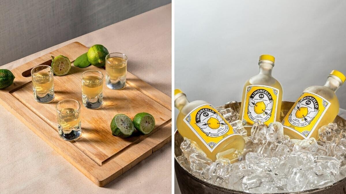 यह लिमोनसेलो स्थानीय रूप से भारत में उत्पादित, गोंदहोरज लेबू के साथ फट गया