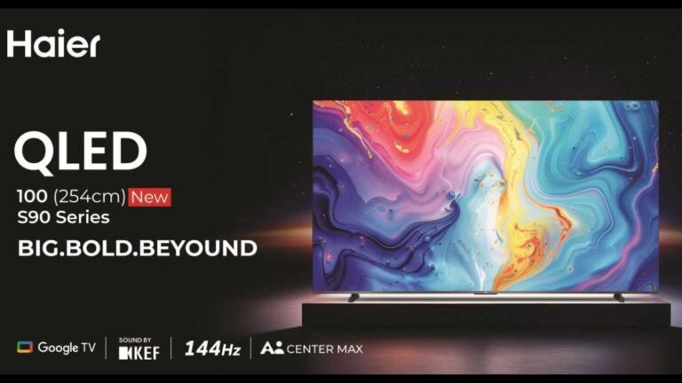 हेयर S90 QLED टीवी डेब्यू इन इंडिया: 100-इंच की बड़ी स्क्रीन, डॉल्बी एटमोस और गूगल टीवी