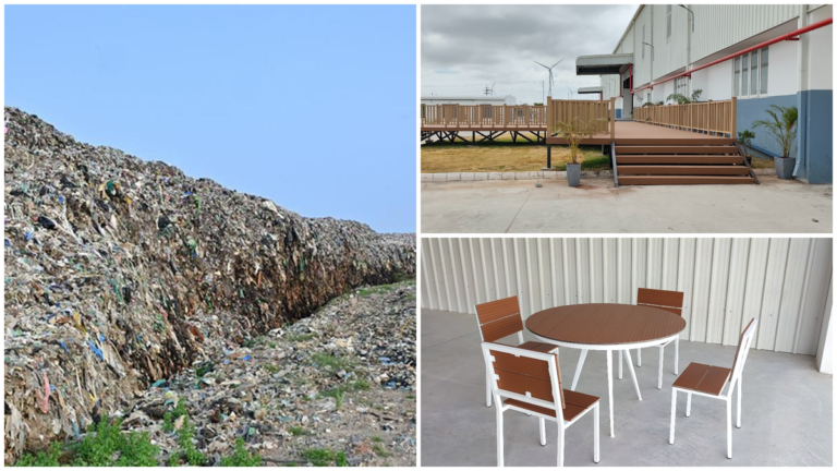 ब्लू प्लैनेट पेरुंगुडी डंपयार्ड के कचरे को फर्नीचर, निर्माण रेत में बदल देता है