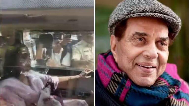 मुंबई में हुआ धर्मेंद्र का अंतिम संस्कार: हाथ जोड़े नजर आईं हेमा मालिनी, ईशा देओल