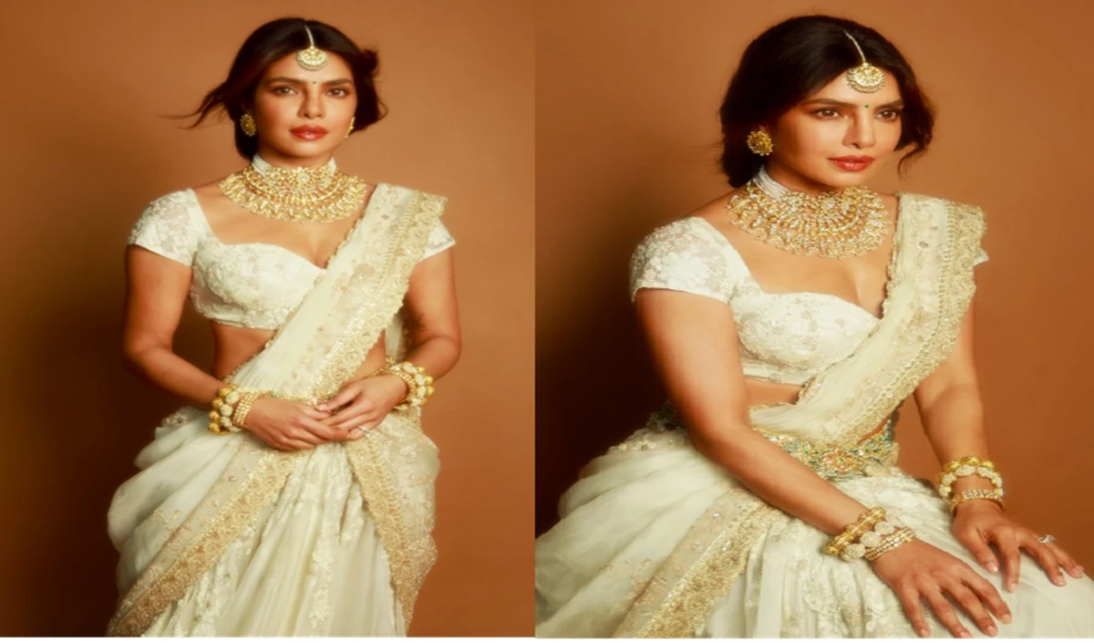 ‘वाराणसी’ टीजर लॉन्च पर देसी गर्ल प्रियंका चोपड़ा ने ट्रेडिशनल अंदाज में बिखेरा जलवा, फैंस बोले- ‘प्रिंसेस जैस्मिन’ जैसी लग रही हैं