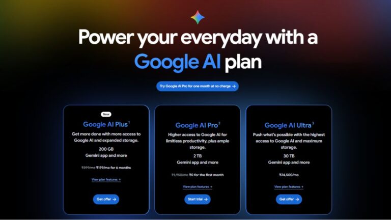 Google AI प्लस प्लान भारत में लॉन्च: नए उपयोगकर्ताओं के लिए 200 रुपये से कम में जेमिनी 3 एक्सेस और 200GB स्टोरेज