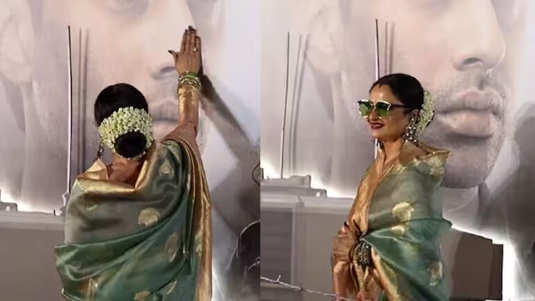 इक्कीस स्क्रीनिंग में रेखा ने अगस्त्य नंदा पर बरसाया प्यार, उनके पोस्टर पर दिया फ्लाइंग किस