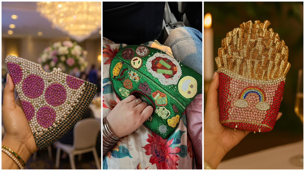 इस त्योहारी सीज़न में, विभिन्न प्रकार के क्लच में से चुनें: मार्टिनी, चिप्स, पिज़्ज़ा या पेटिसरी