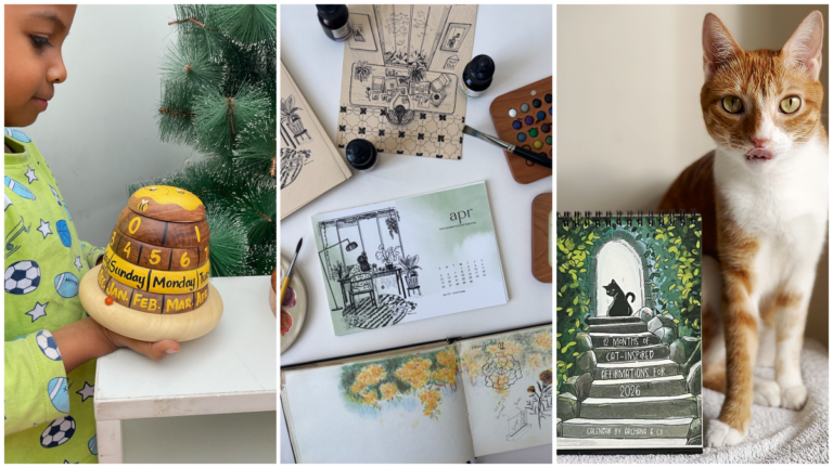 घरेलू कलाकार 2026 कैलेंडर बना रहे हैं