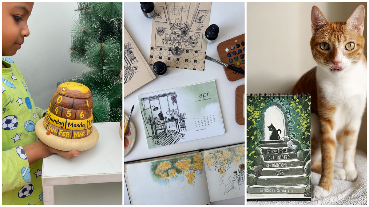 घरेलू कलाकार 2026 कैलेंडर बना रहे हैं