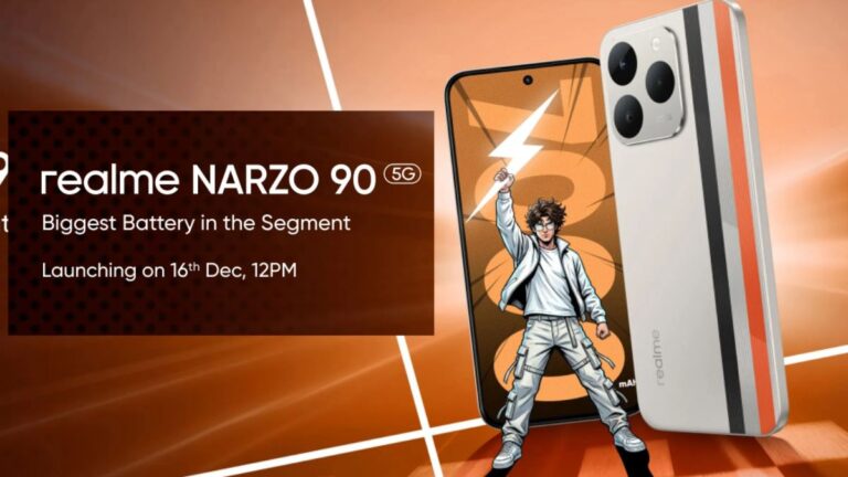 भारत में लॉन्च से पहले Realme Narzo 90 सीरीज़ की बैटरी, डिस्प्ले और कैमरा फीचर्स का खुलासा हुआ