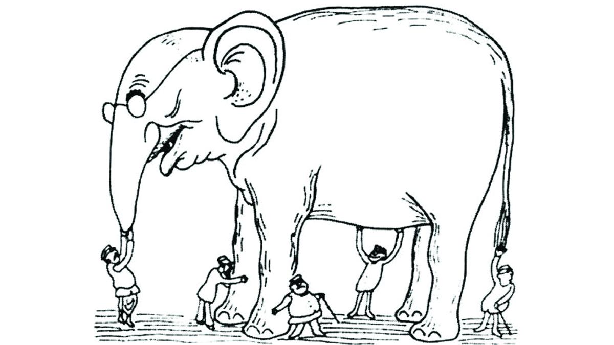 गांधी कैरिकेचर की प्रदर्शनी: विभिन्न लोगों द्वारा अलग-अलग स्ट्रोक्स