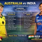 भारत बनाम ऑस्ट्रेलिया, दूसरा महिला टी20 अंतर्राष्ट्रीय आज कैनबरा में