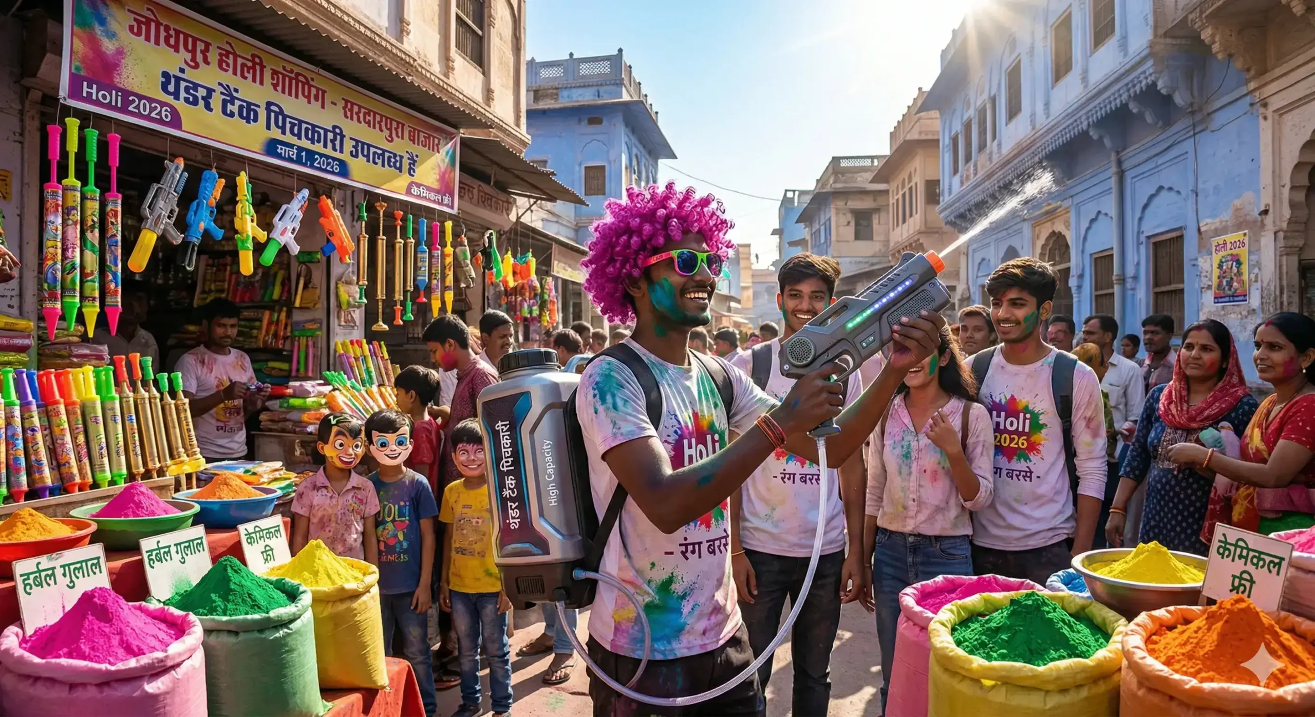 जोधपुर होली शॉपिंग थंडर टैंक पिचकारी: इस शानदार गैजेट ने बाजार में मचाया जबरदस्त तहलका