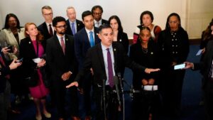 एपस्टीन फाइलों पर अमेरिकी न्याय विभाग के नेताओं की ब्रीफिंग में डेमोक्रेट हंगामा कर रहे थे