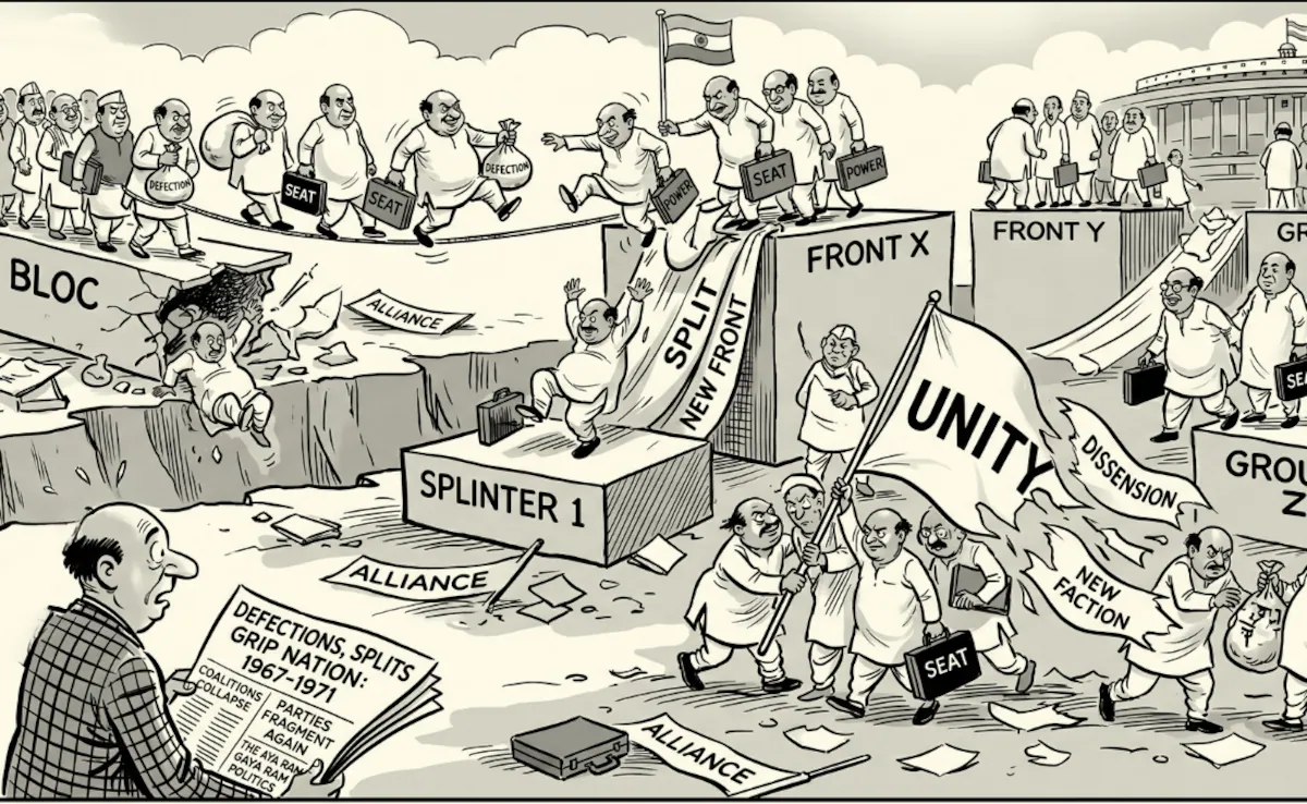 जब 45 सरकारें ताश के पत्तों की तरह गिर गईं: भारत में राजनीतिक अराजकता का युग