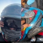 "भगवान ने मुझे बचाया": हेलमेट के माध्यम से चीनी गद्दे के टुकड़े के कारण बाइकर गंभीर चोट से बच गया