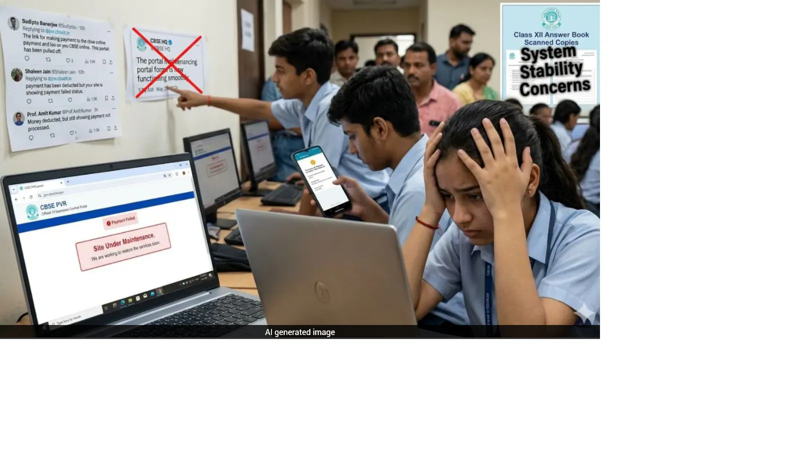 “हमारे भविष्य के साथ मत खेलो”: उत्तर पुस्तिका पोर्टल क्रैश होने के बाद छात्रों ने सीबीएसई पर हमला किया