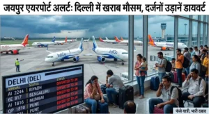 जयपुर एयरपोर्ट अलर्ट: दिल्ली में खराब मौसम से भयानक स्थिति, दर्जनों उड़ानें डायवर्ट, यात्री बेहाल