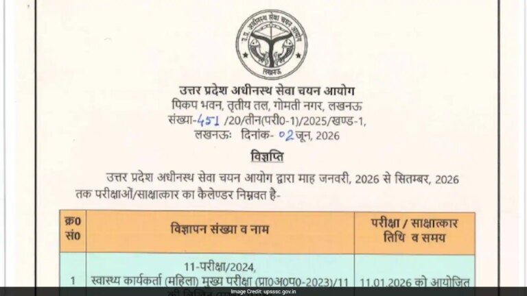 यूपीएसएसएससी 2026 परीक्षा कैलेंडर जारी; संपूर्ण परीक्षा, साक्षात्कार की समय-सीमा यहां देखें