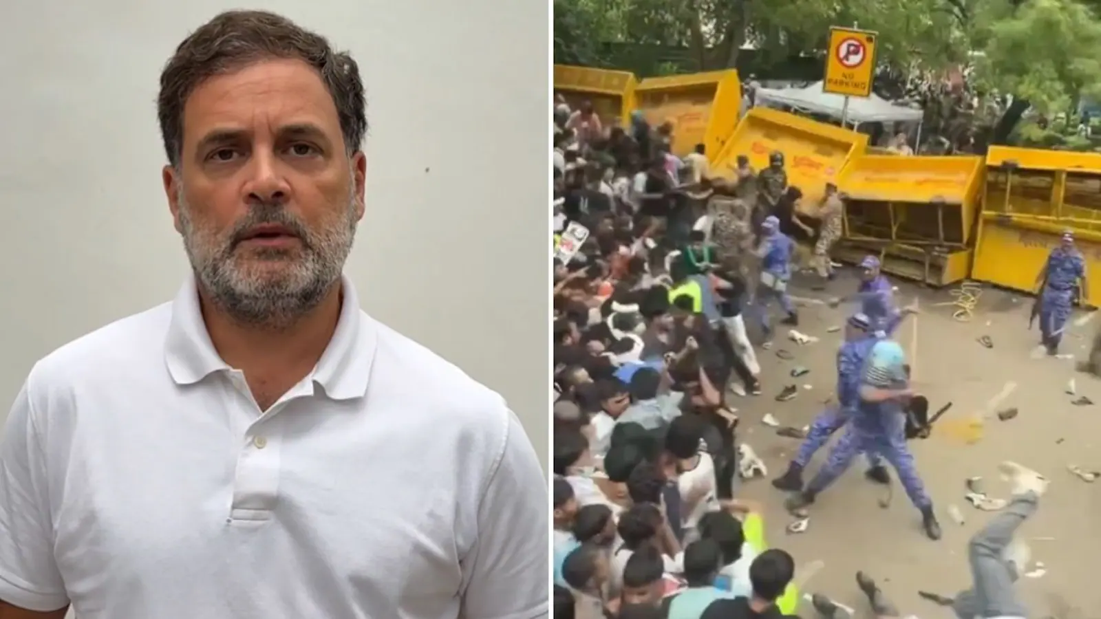 “आंसू गैस, लाठीचार्ज छात्रों पर भारत का तरीका नहीं”: सीजेपी मार्च पर राहुल गांधी