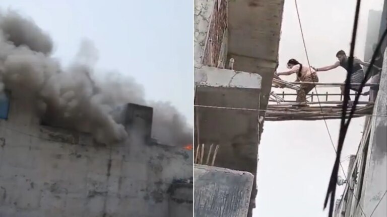 नोएडा की इमारत में आग लगने से 2 की मौत, पुलिस का कहना है कि ईवी को चार्ज करने से निकली चिंगारी